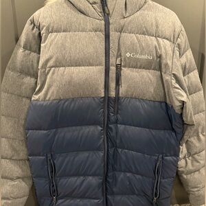 Columbia Men’s Puffer Jacket (Gray/Blue)